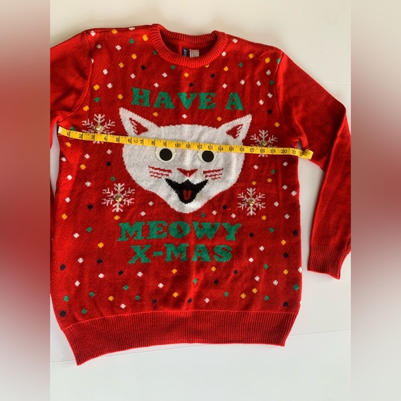 NEW H&M Meowy X-Mas Ugly Christmas Sweater - Size M - Picture 7 of 11